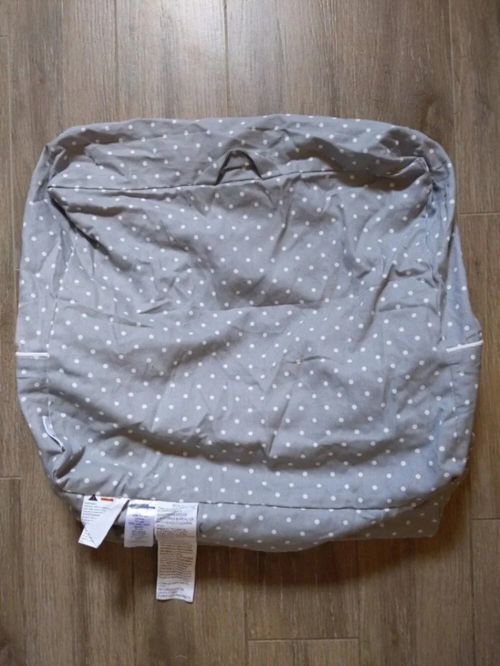 Pottery Barn My First size Anywhere Chair Cover Gray Polka Dot monogram removed